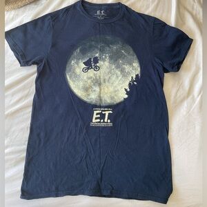 E.T. The Extra-Terrestrial Movie Graphic T-shirt Men S Navy Blue Short Sleeve